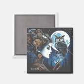 Athena en haar uil Magnet (Voorkant / Achterkant)