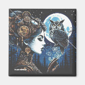 Athena en haar uil Magnet (Voorkant)