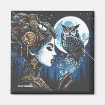 Athena en haar uil Magnet