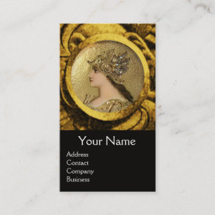 ATHENA EN VECHTGRYPHONEN MONOGRAM ,Rode Robijn Visitekaartje