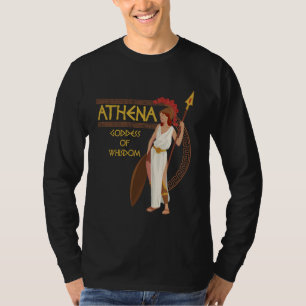 Athena Goddess van Wisdom Olympians Oudere Grieks T-shirt