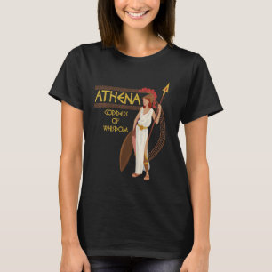 Athena Goddess van Wisdom Olympians Oudere Grieks T-shirt