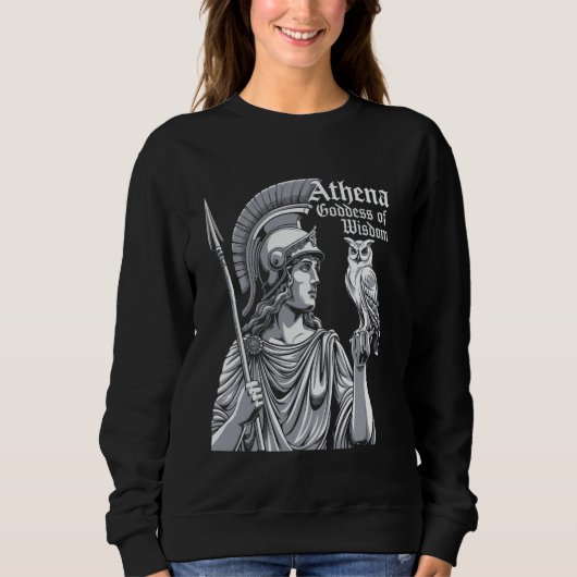 Athena Goddess van Wisdom Olympians Oudere Grieks Trui (Voorkant)