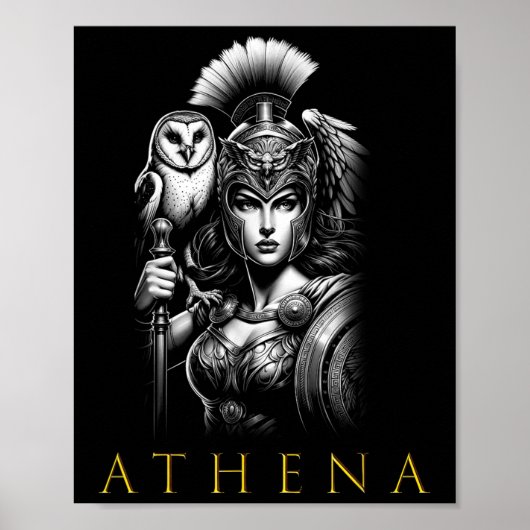 Athena Godin van Wijsheid en Oorlog Poster (Voorkant)