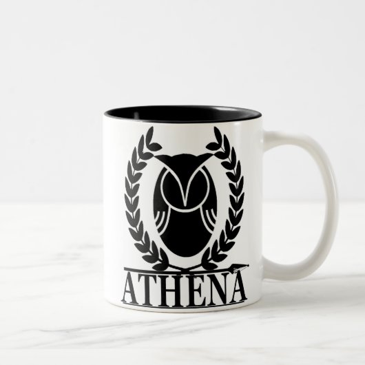 Athena - godin van Wisdom Tweekleurige Koffiemok (Rechts)