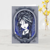 "Athena" Gotisch Tattoo Fairy Art Kaart (Gele Bloem)