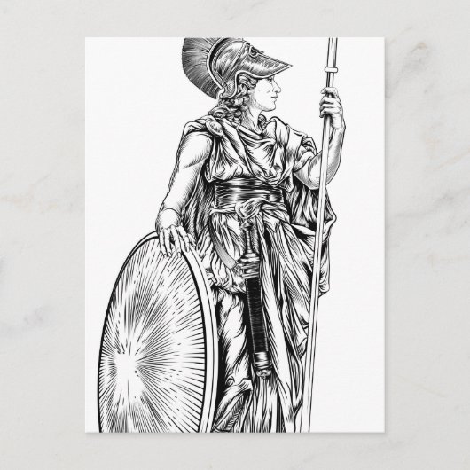 Athena Greek Goddess Briefkaart (Voorkant)
