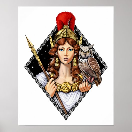 Athena Greek Goddess Poster (Voorkant)