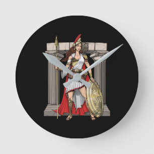 Athena Greek Goddess Ronde Klok