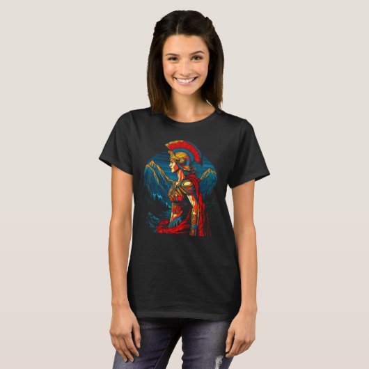 Athena Greek Goddess T-shirt (Voorkant volledig)