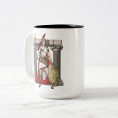 Athena Greek Goddess Tweekleurige Koffiemok (Voorkant links)