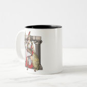 Athena Greek Goddess Tweekleurige Koffiemok (Voorkant links)