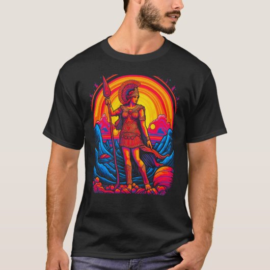Athena Greek Mythology Goddess T-shirt (Voorkant)