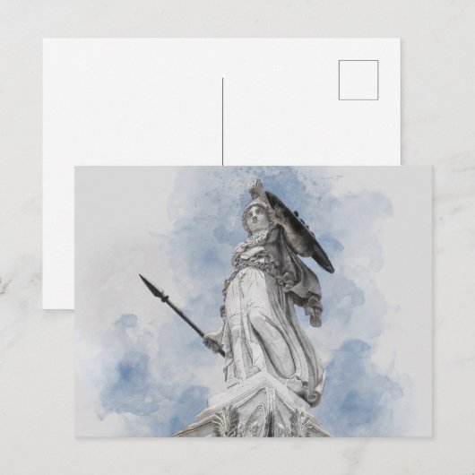 Athena Greek Statue Holiday Briefkaart – Classic A (Voorkant / Achterkant)