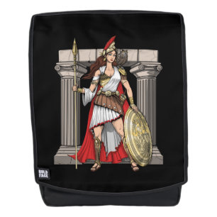 Athena Griekse godin Rugtassen