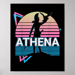 Athena Griekse godin van wijsheid en oorlog Poster