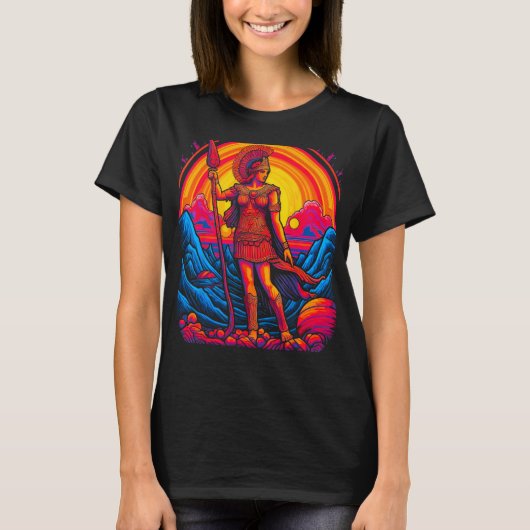 Athena Griekse mythologie godin T-shirt (Voorkant)