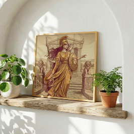 Athena Griekse mythologie Poster