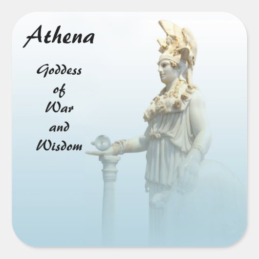 Athena in de Mist Sticker (Voorkant)