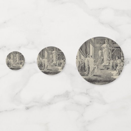 Athena in het Parthenon Confetti (Achterkanten)