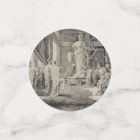 Athena in het Parthenon Confetti (Kleine voorkant)