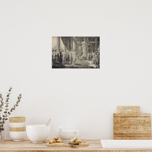Athena in het Parthenon Poster (Keuken)