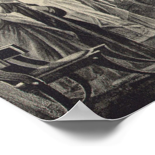 Athena in het Parthenon Poster (Hoek)