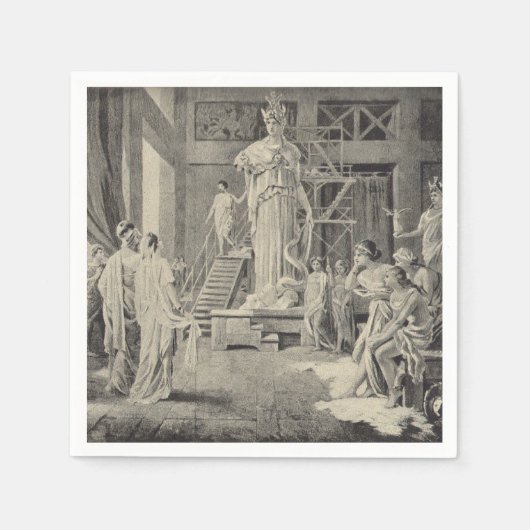 Athena in het Parthenon Servetten (Voorkant)