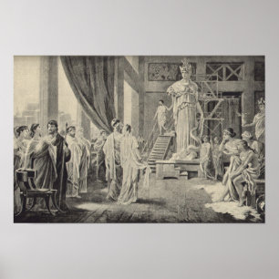 Athena in Parthenon Poster