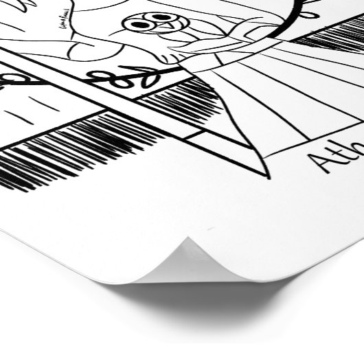 Athena kleurplaat afdrukken poster (Hoek)