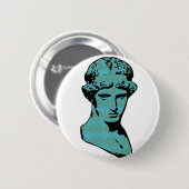 Athena Marble Statue Ronde Button 5,7 Cm (Voorkant /achterkant)
