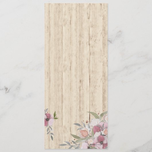 Athena Menu (Achterkant)