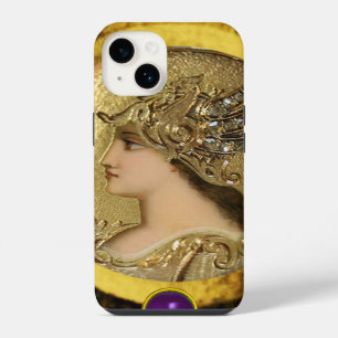ATHENA MET FANTASIE GRYFFIOENEN EN PAARSE EDELSTEE iPhone 14 HOESJE