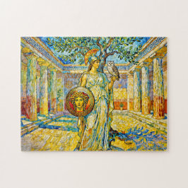Athena met Uil en Schild bij Olijfboom in Tempel Legpuzzel