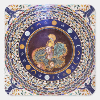 Athena-mozaïek in het Vaticaanmuseum Vierkante Sticker