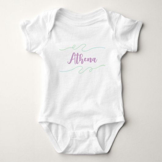 Athena Naam Aangepaste Kids Meisjes Slaapkamer Dec Romper (Voorkant)