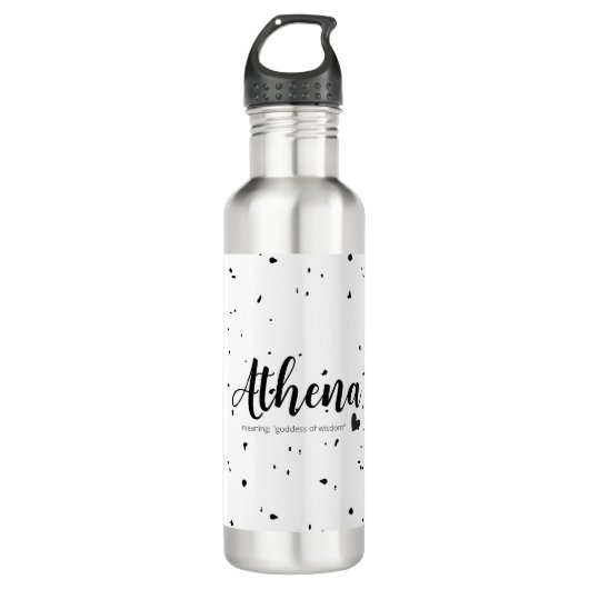 ATHENA-naam Betekenis moderne Woman Water Bottle G Waterfles (Voorkant)
