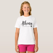 Athena-naam Betekenis van minimale moderne Script- T-shirt (Voorkant volledig)