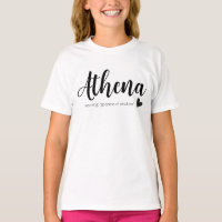 Athena-naam Betekenis van minimale moderne Script-