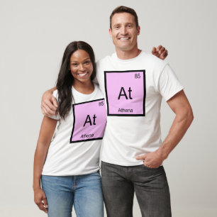Athena Naam Chemie Element Periodiek Systeem T-shirt