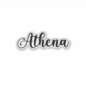 Athena Naam - Handgeschreven kalligrafie Sticker (Voorkant)