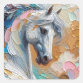 Athena Paard Impressionistische Kunst Sticker (Voorkant)