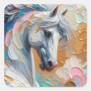 Athena Paard Impressionistische Kunst Sticker