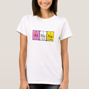 Athena periodiek tabelnaam shirt