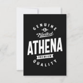 Athena Persoonlijke naam Birthday Gift RSVP Kaartje (Voorkant)