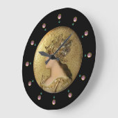 ATHENA PORTRAIT MET GOLDEN HELMET EN GRIFFINS GROTE KLOK (Hoek)