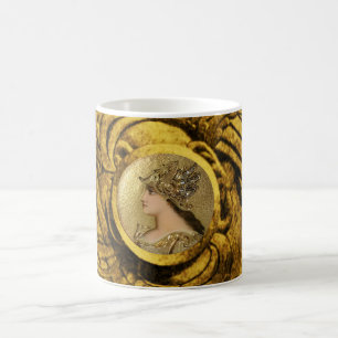 ATHENA PORTRAIT MET GOLDEN HELMET EN GRIFFINS KOFFIEMOK