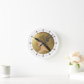 ATHENA PORTRAIT MET GOLDEN HELMET EN GRIFFINS RONDE KLOK (Huis)