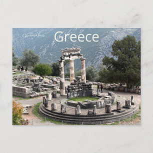 Athena Pronaia Sanctuary bij Delphi Griekenland Briefkaart