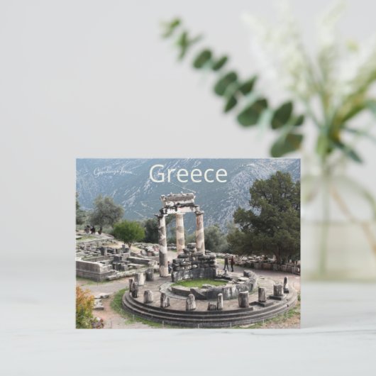 Athena Pronaia Sanctuary in Delphi Griekenland Briefkaart (Staand voorkant)
